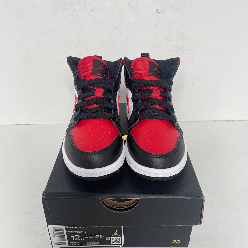 Nike Air Jordan 1 Retro Mid PS “Bred Toe” 2022 - Picture 2 of 4